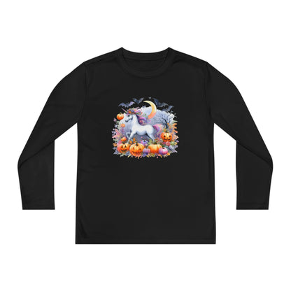 Halloween Unicorn Youth Long Sleeve Tee