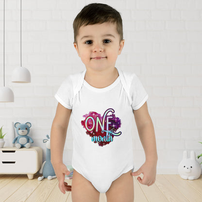 Stardust Baby Milestone Bodysuit-One Month