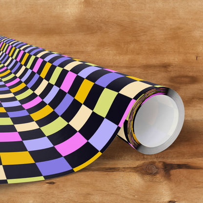 Joyful Checkerboard Gift Wrap