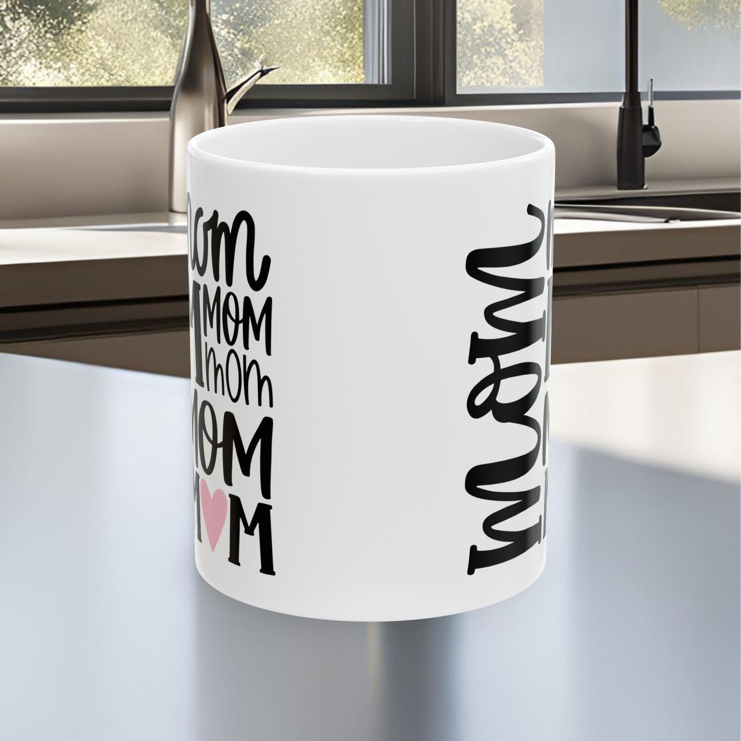 Mom Mom Mom Mom Mom Mom Ceramic Mug, (11oz, 15oz)
