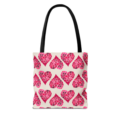 Simple Hearts Canvas Tote Bag