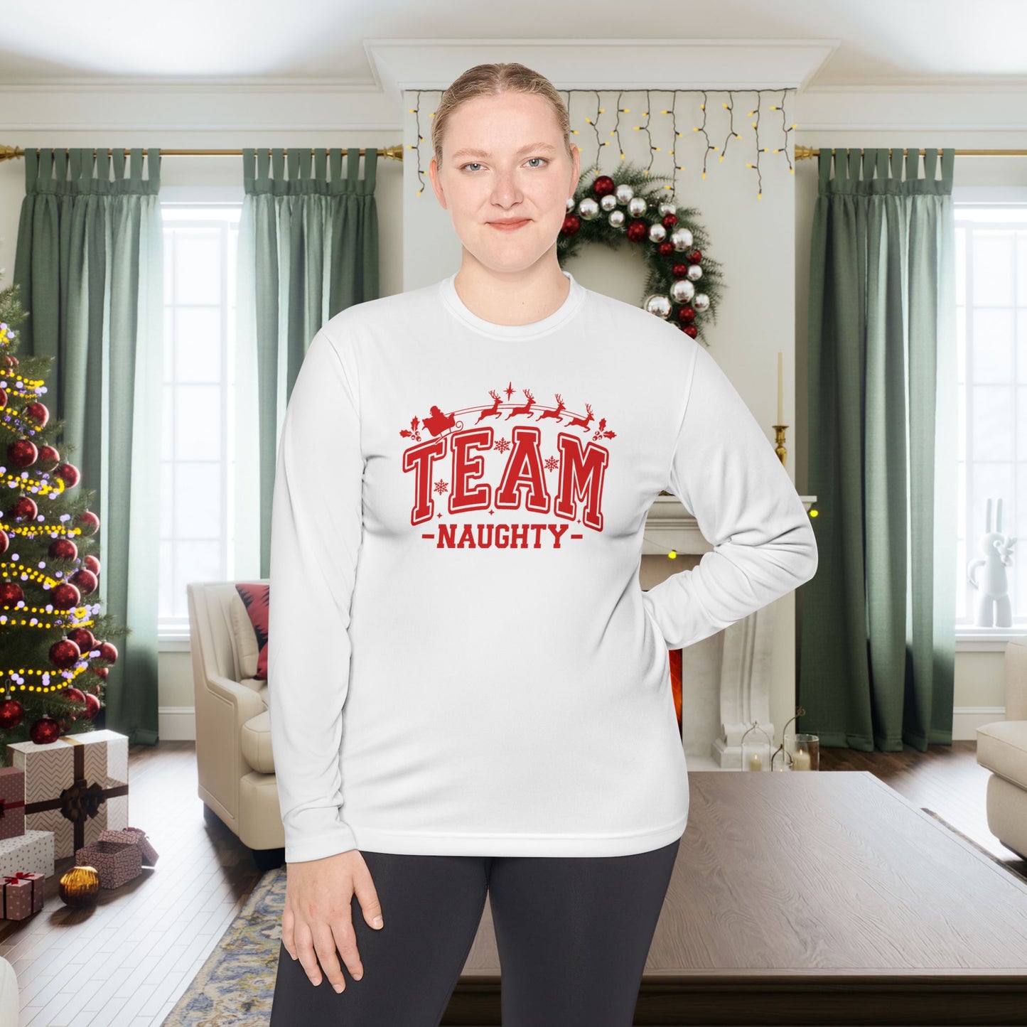 Team Naughty Adult Long Sleeve Tee