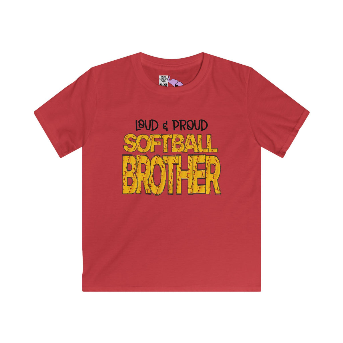 ""Loud & Proud Softball Brother Youth Softstyle Tee