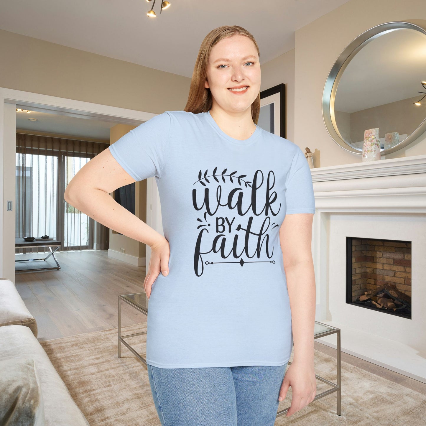 Walk By Faith (2) Adult T-shirt