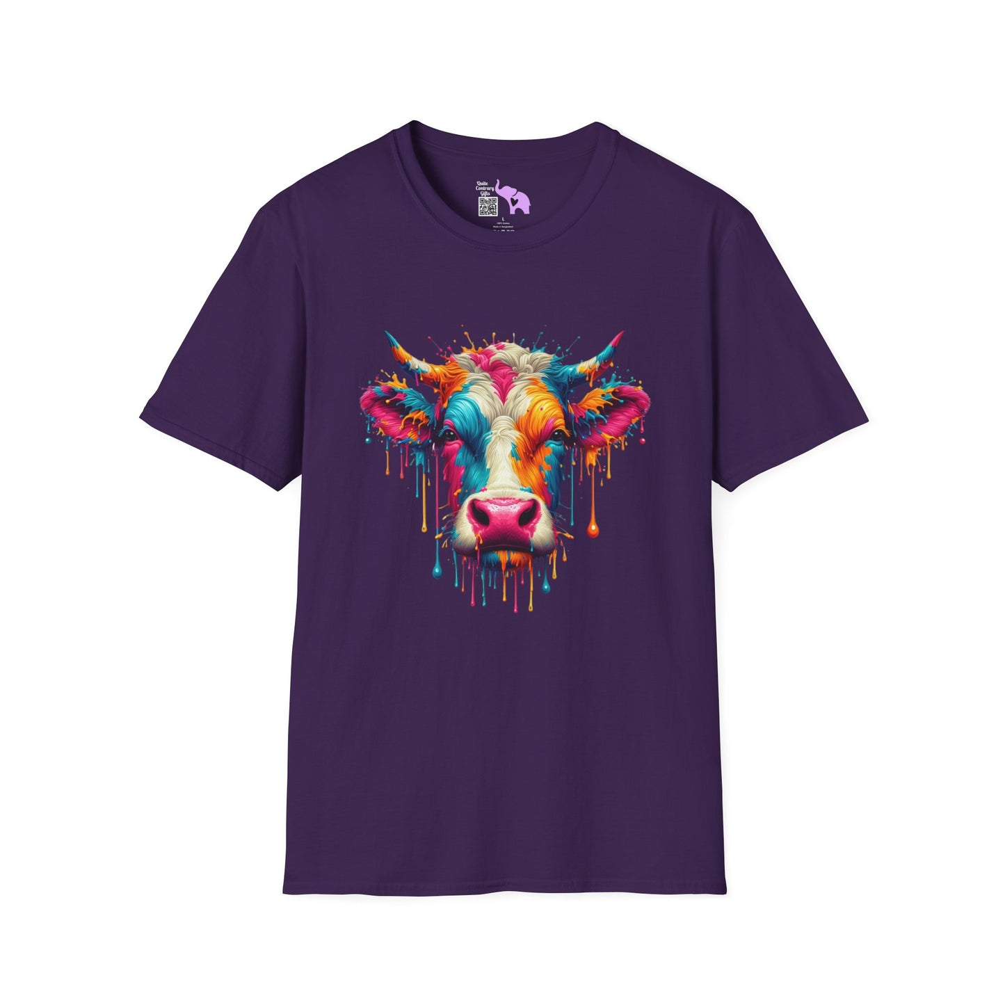 Colorful Cow Adult T-shirt