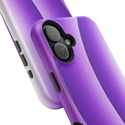 Purple Gradient Stripes MagSafe® Compatible Tough Case for iPhone