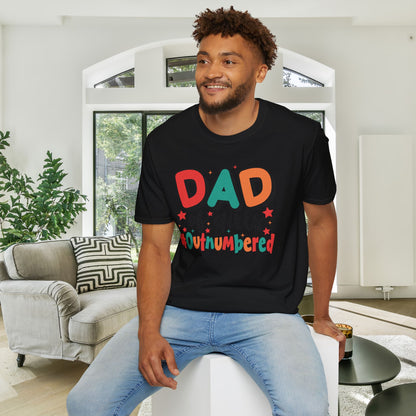Dad of Girls #Outnumbered Adult T-shirt