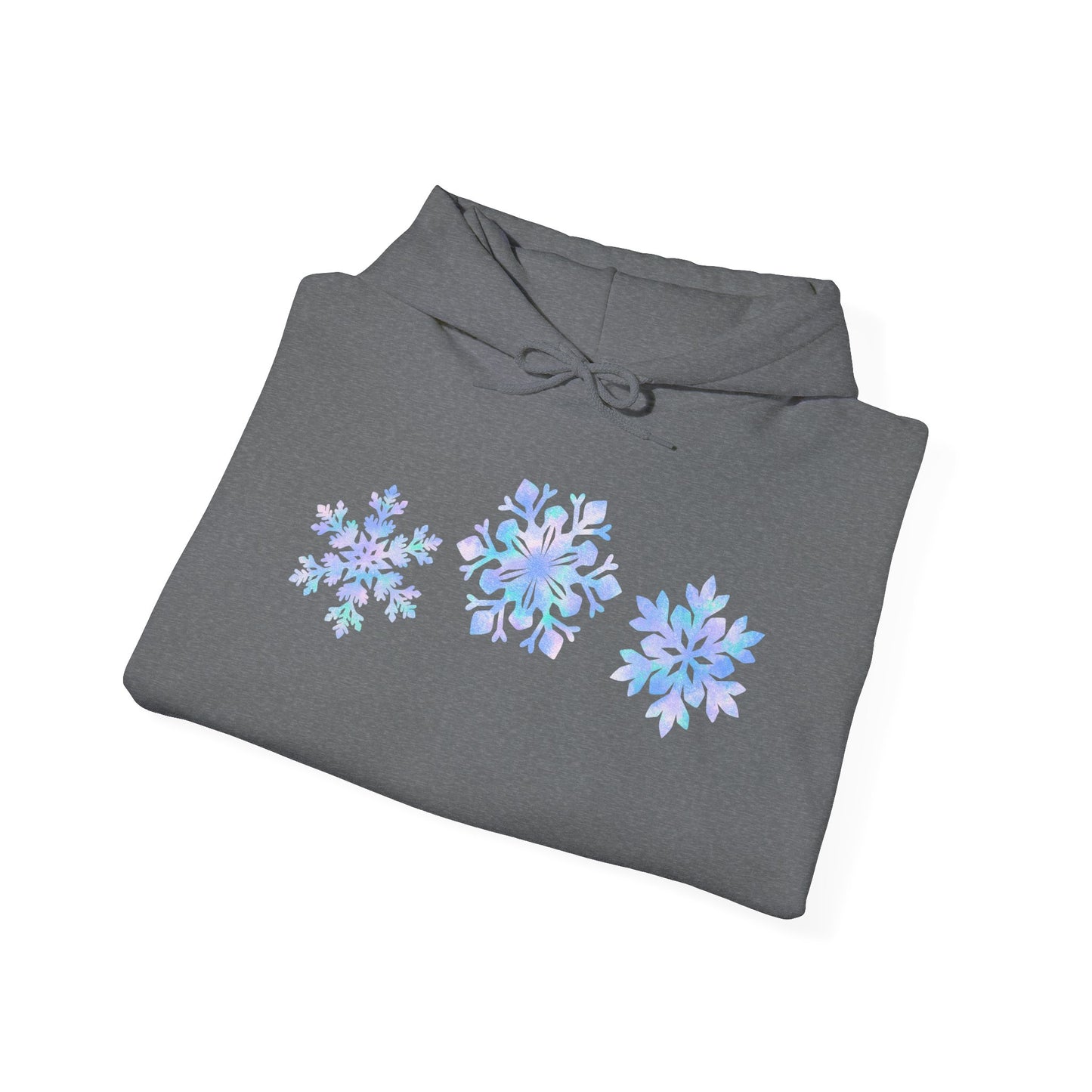 Blue Snowflakes Adult Heavy Blend™ Hooded Sweatshirt