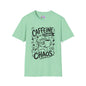""Caffeine Before Chaos (Cat) Adult T-shirt