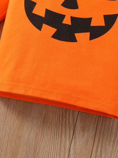 Halloween Cozy Sets – Leggings & Long Sleeve Tops in Pumpkin, Dino & Jack-o’-Lantern
