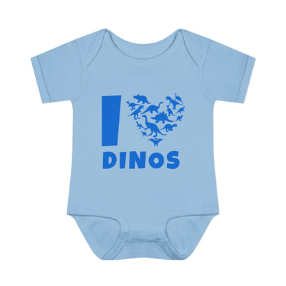 I Love Dinos (Dino Heart) Infant Baby Rib Bodysuit