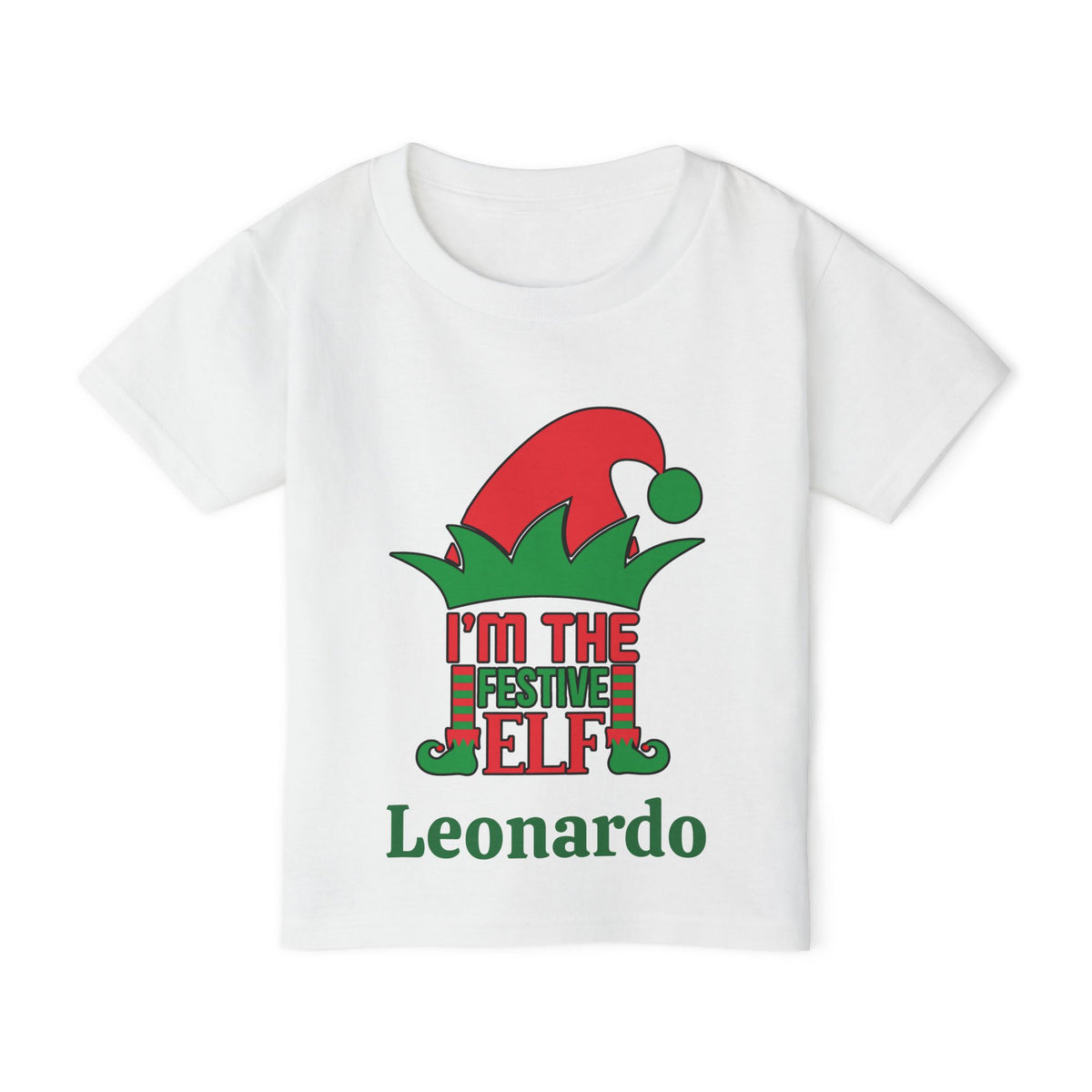 I'm The Festive Elf Personalized Heavy Cotton™ Toddler T-shirt