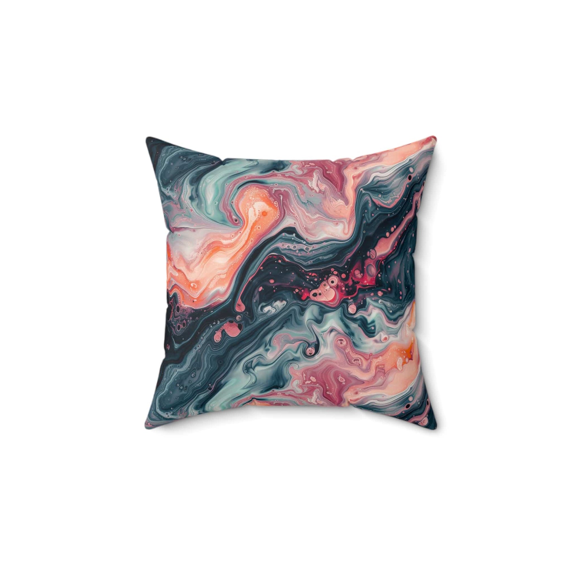 Pink Venom Marble Throw Pillow