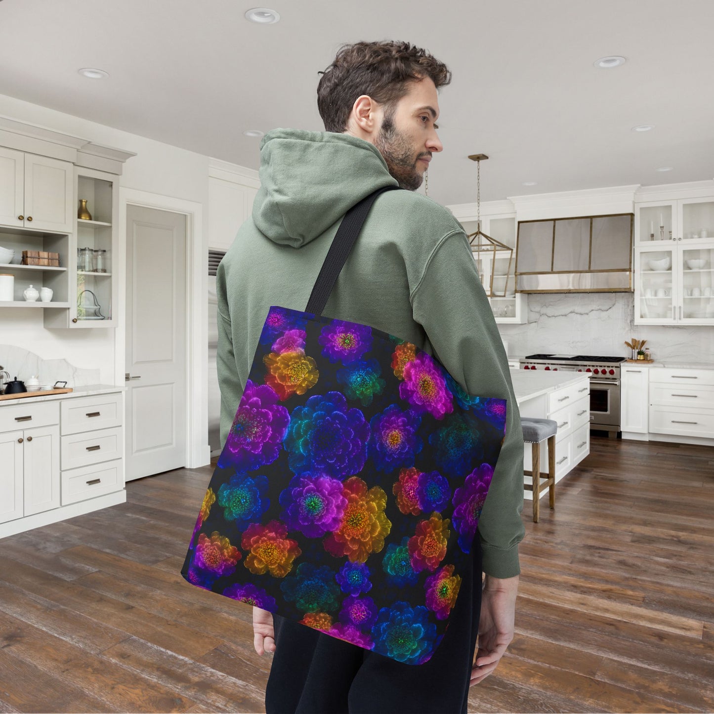 Luminous Carnations Canvas Tote Bag
