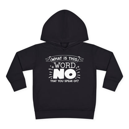 What Is This Word No That You Speak Of? Toddler Hoodie