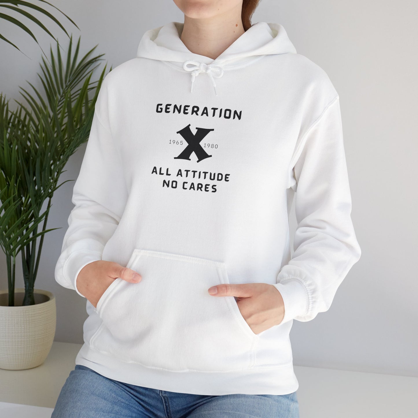 Gen X All Attitude No Cares Heavy Blend™ Hooded Sweatshirt