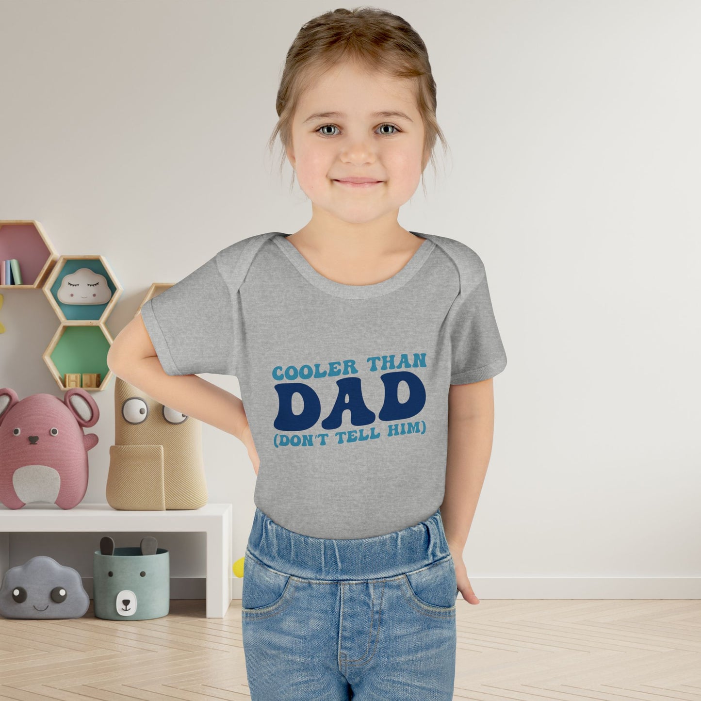 Cooler Than Dad (Don't Tell Him) Infant Baby Rib Bodysuit