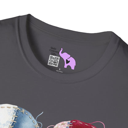 Patchwork Quilt Heart Adult T-shirt
