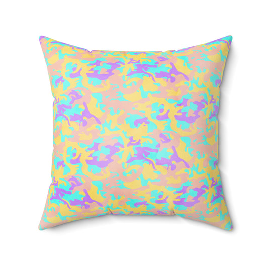 Dreamsicle Camo Throw Pillow