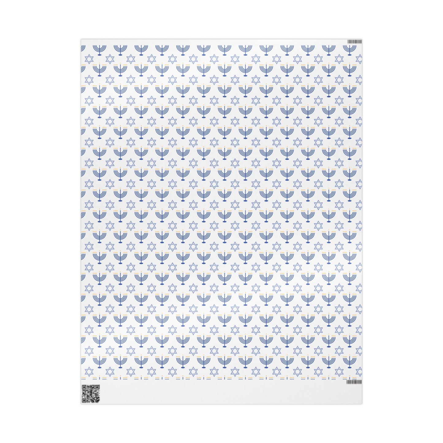 Menorah/Star of David Hanukkah Wrapping Paper