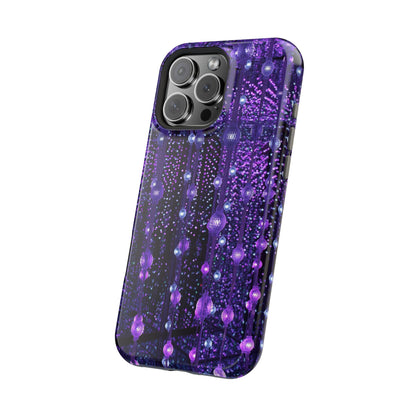 Purple Raindrops MagSafe® Compatible Tough Case for iPhone