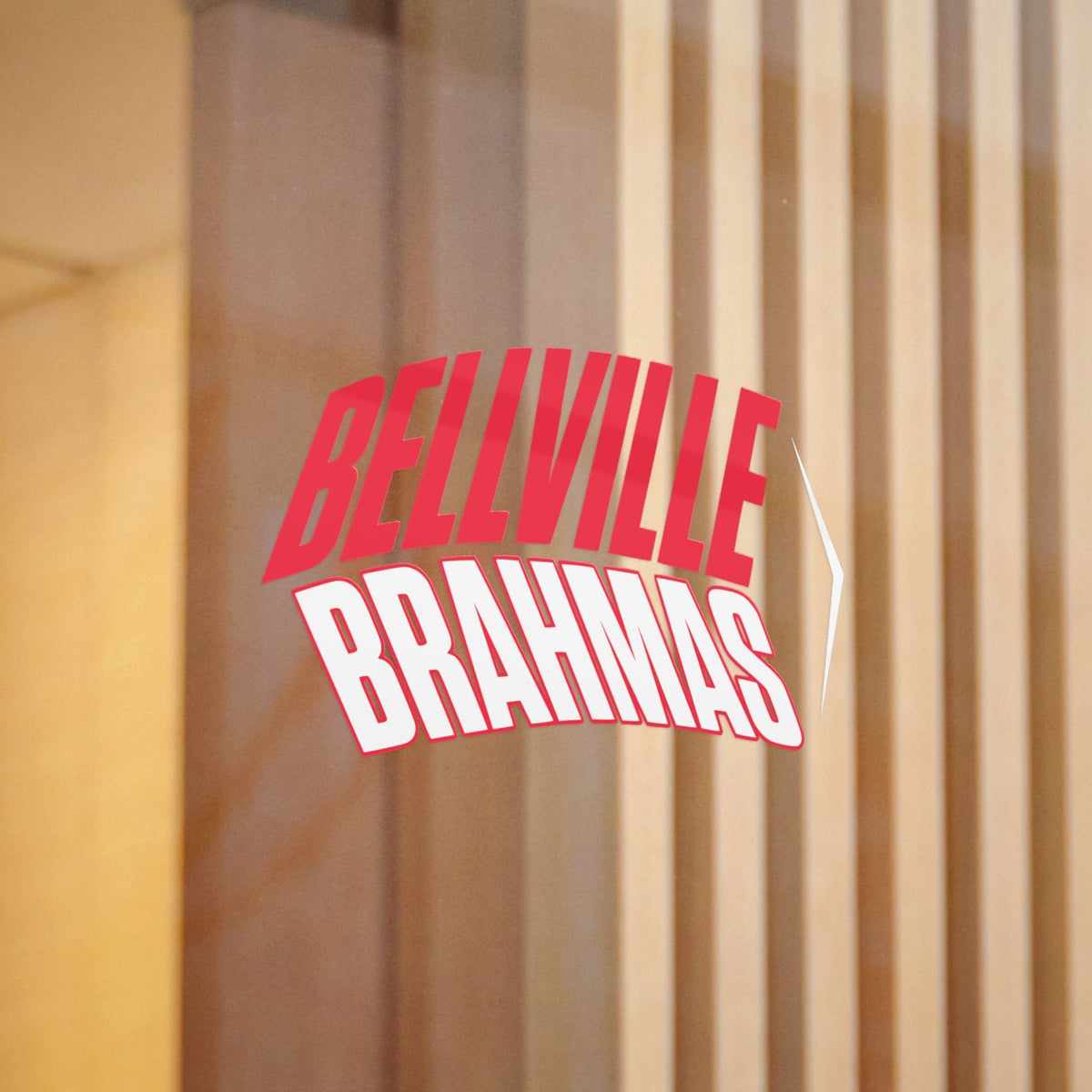 Ballville Brahmas (Angled, White) Decal