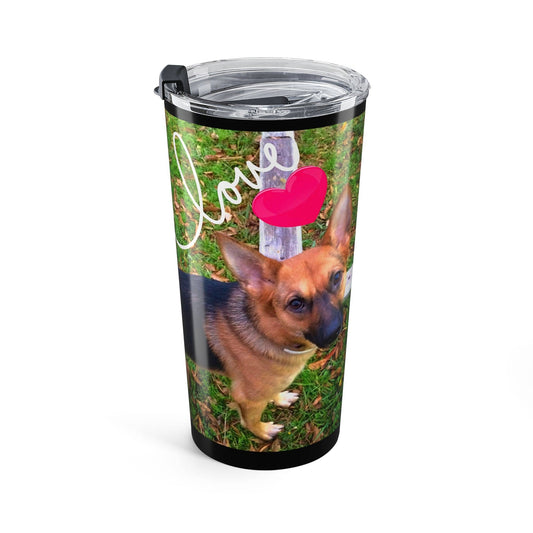 Personalized 2 Photo Portrait 20oz Stainless Steel Tumbler – Upload Your Own Pictures