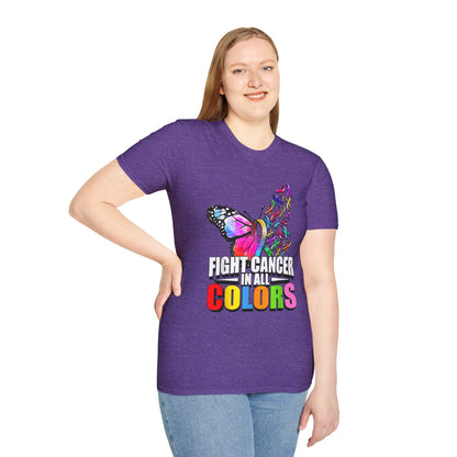 Butterfly Fight Cancer in All Colors 10 T-shirt