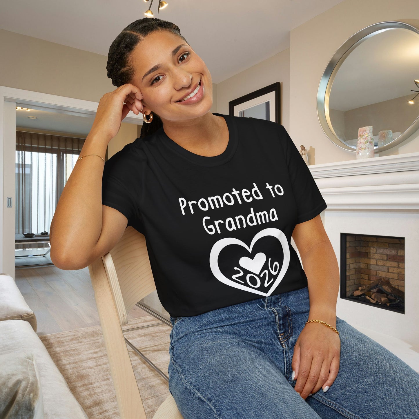 Promoted To Grandma 2026 Adult T-shirt