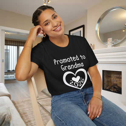 Promoted To Grandma 2026 Adult T-shirt