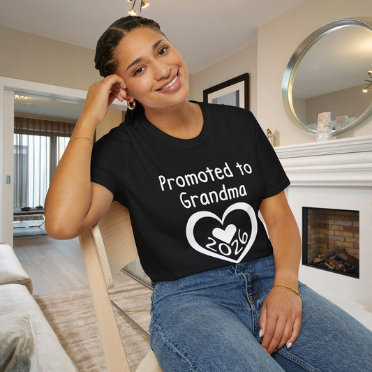 Promoted To Grandma 2026 Adult T-shirt