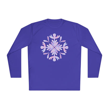 Large Snowflake 3 Adult Long Sleeve Tee