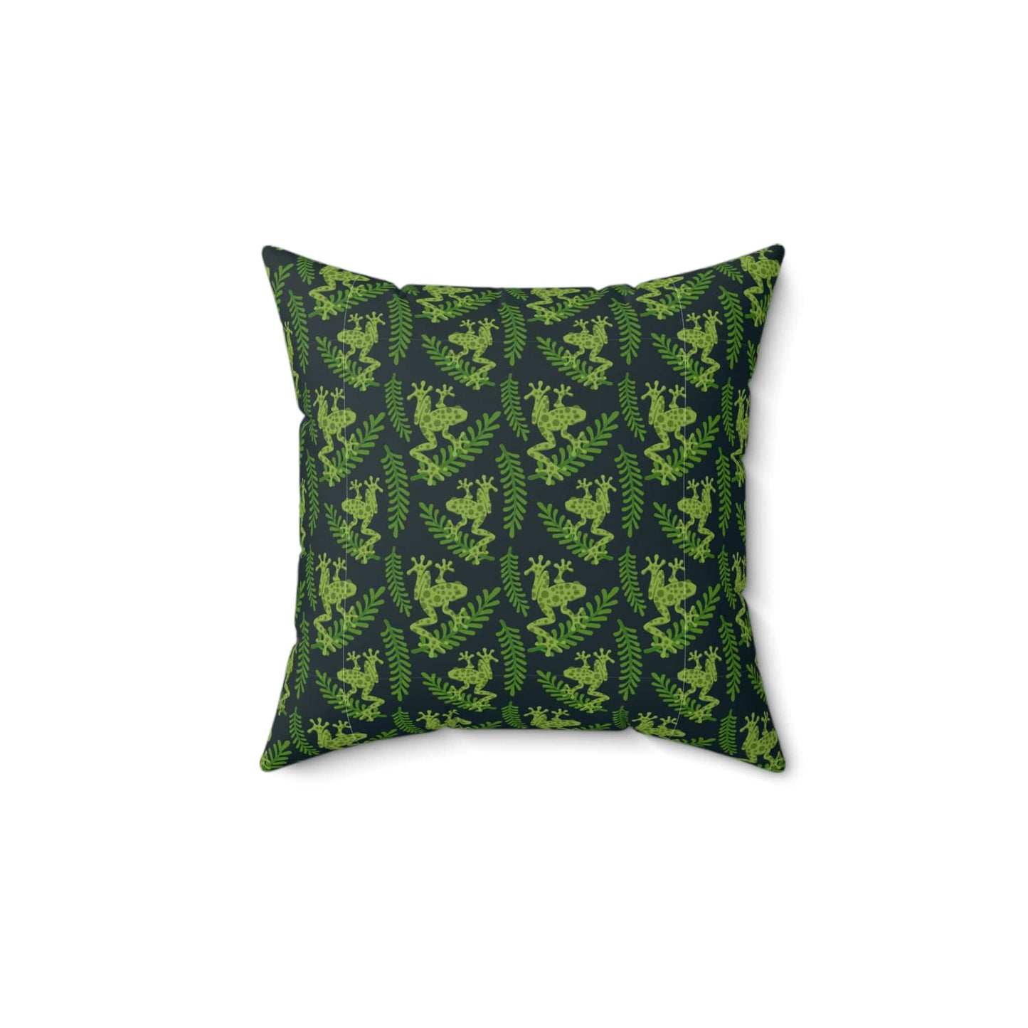 Emerald Canopy Frogs Throw Pillow