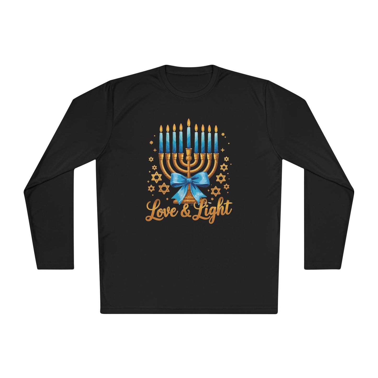 Love & Light Menorah Adult Long Sleeve Tee