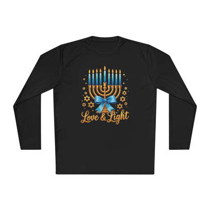 Love & Light Menorah Adult Long Sleeve Tee
