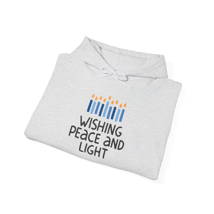 Hanukkah Wishing Peace & Light Adult Heavy Blend™ Hooded Sweatshirt