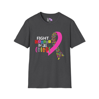 Fight Cancer All Colors 2 Adult T-shirt