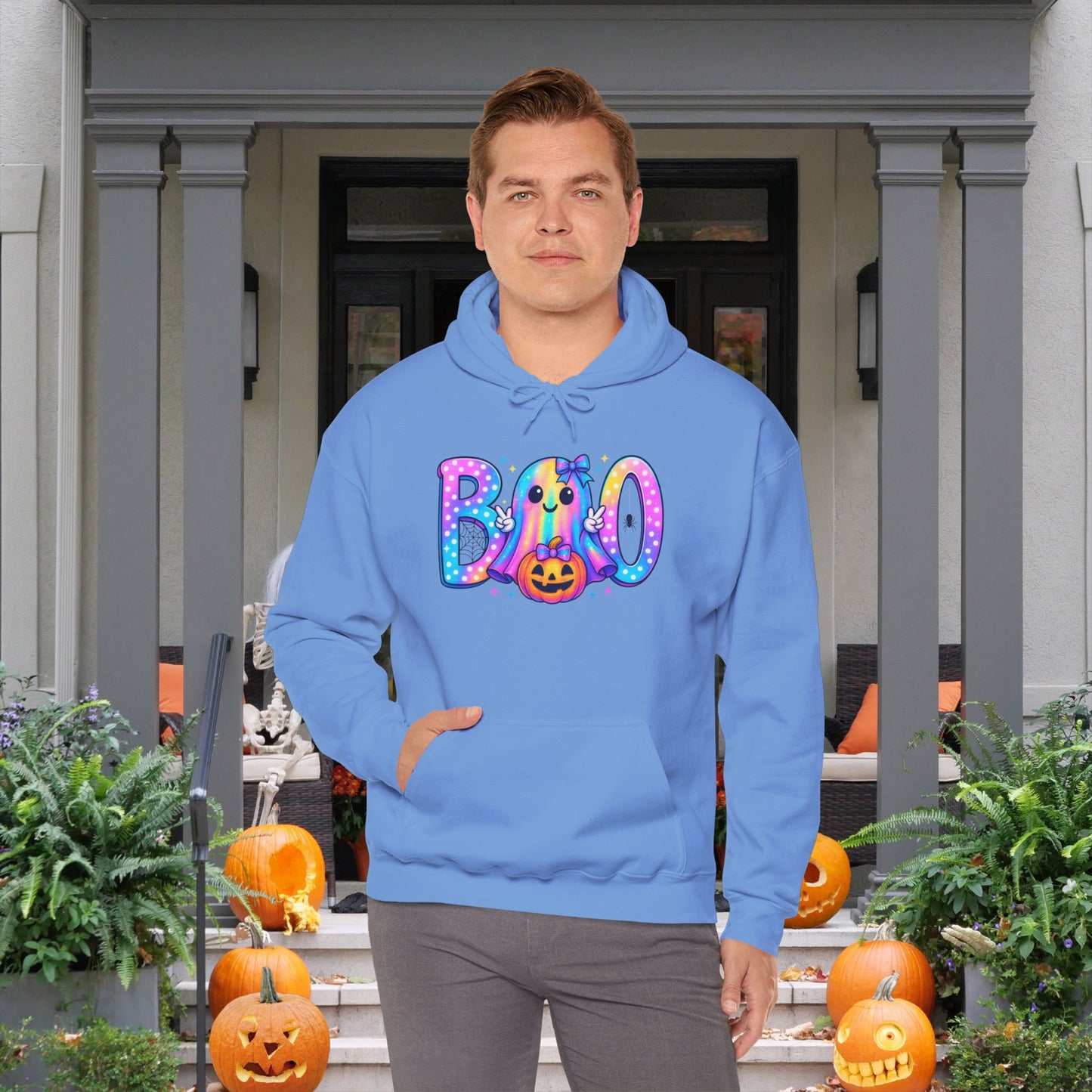 Pastel Boo Heavy Blend™ Hooded Sweatshirt
