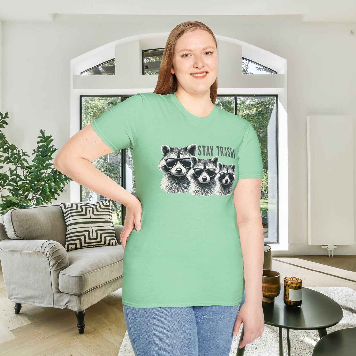 Stay Trashy (Racoon) Adult T-shirt