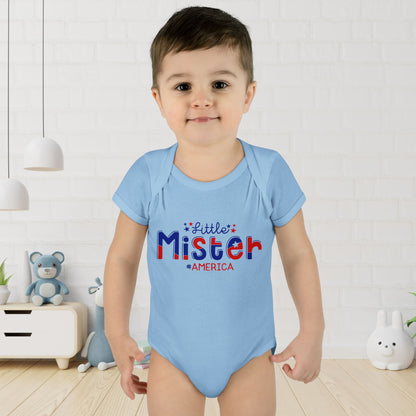 Little Mister America Baby Rib Bodysuit