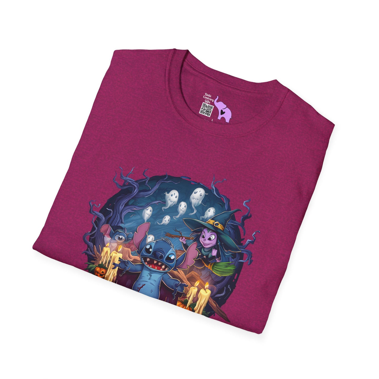 Halloween Stitch w/Ghosts and Witch Adult T-shirt
