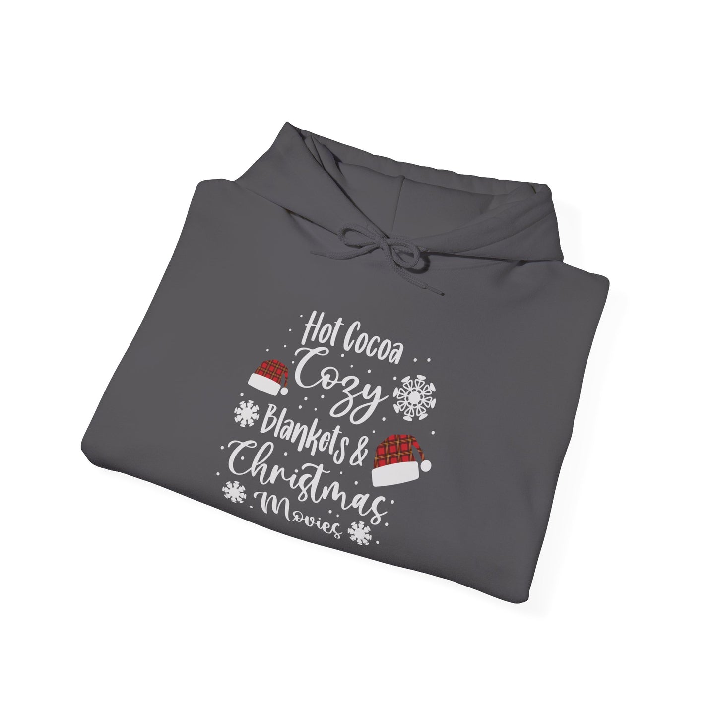 Hot Cocoa, Cozy Blankets & Christmas Movies Adult Heavy Blend™ Hooded Sweatshirt