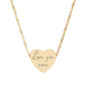 'Love You More' Engraved Heart Necklace