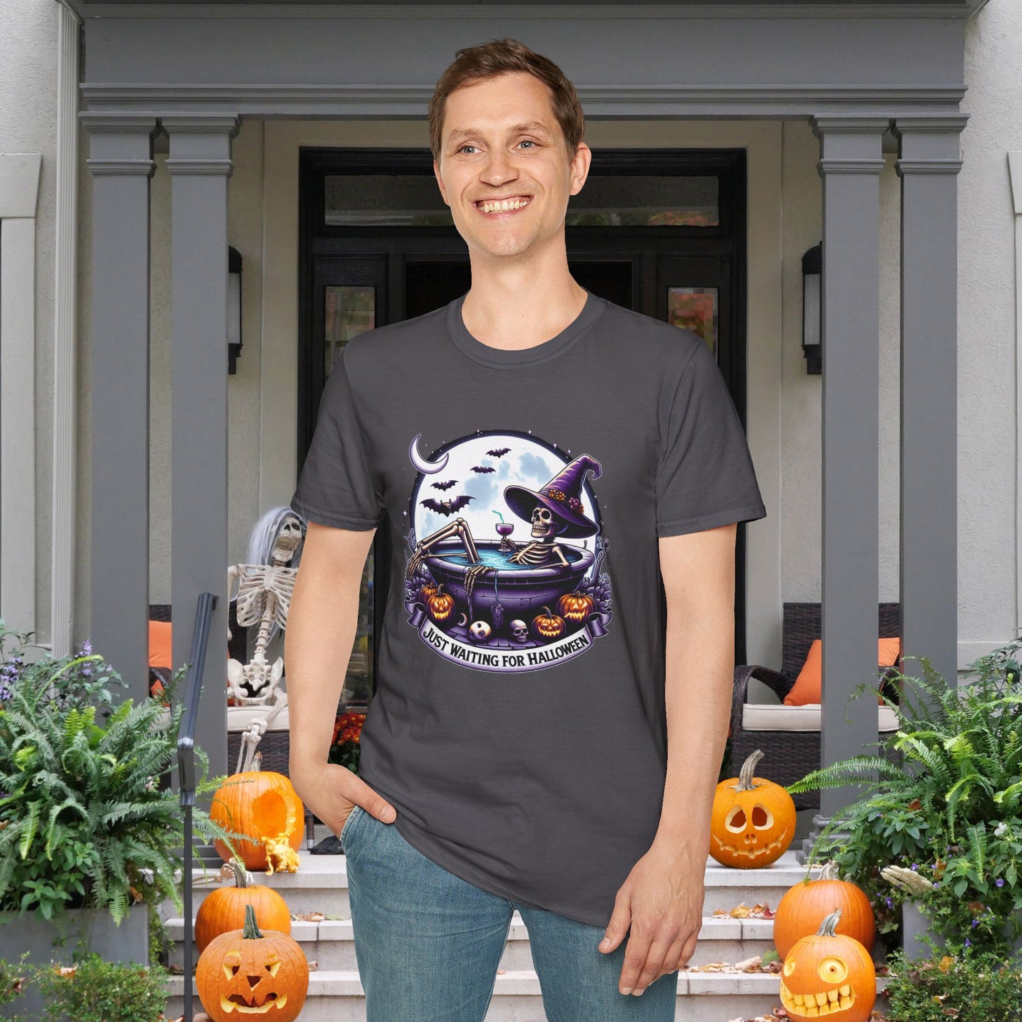 Just Waiting for Halloween Adult T-shirt