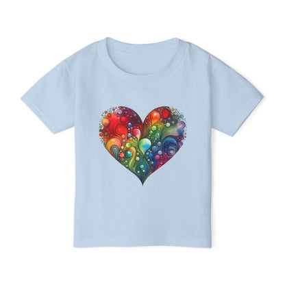 Color Burst Heart Heavy Cotton™ Toddler T-shirt