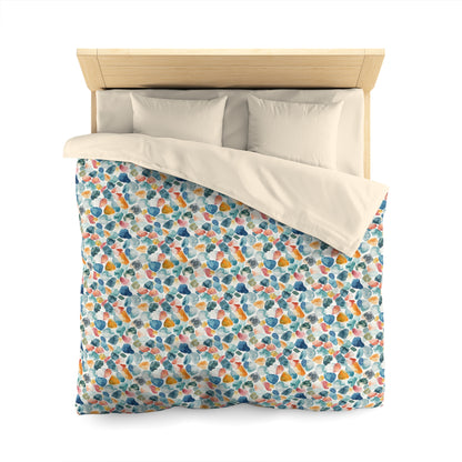 Watercolor Pebble Terrazzo Duvet Bedding Set