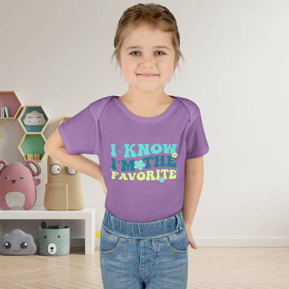I Know I'm The Favorite Infant Baby Rib Bodysuit