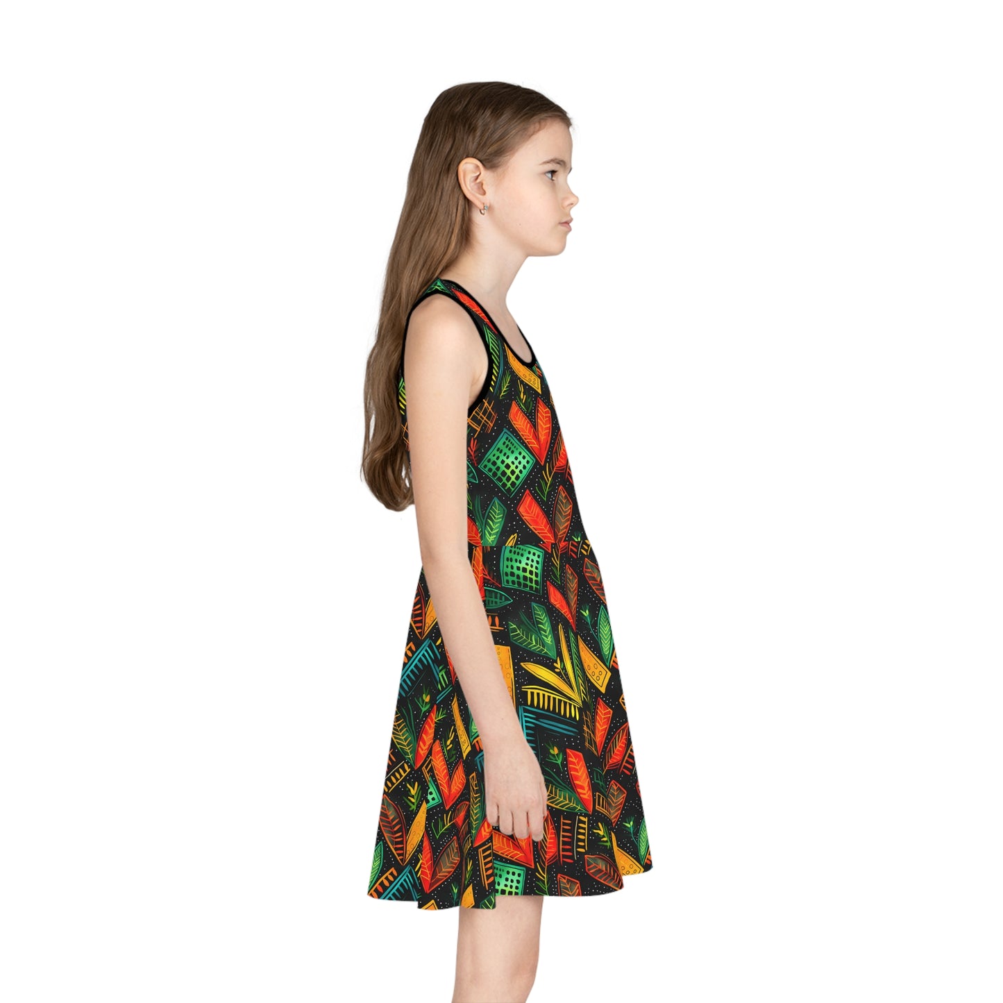 Kujichagulia Waves Girls' Sleeveless Sundress