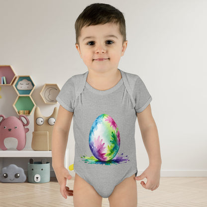Colorful Easter Egg Infant Baby Rib Bodysuit
