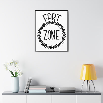 Fart Zone  2 Canvas Wraps, Vertical Frame